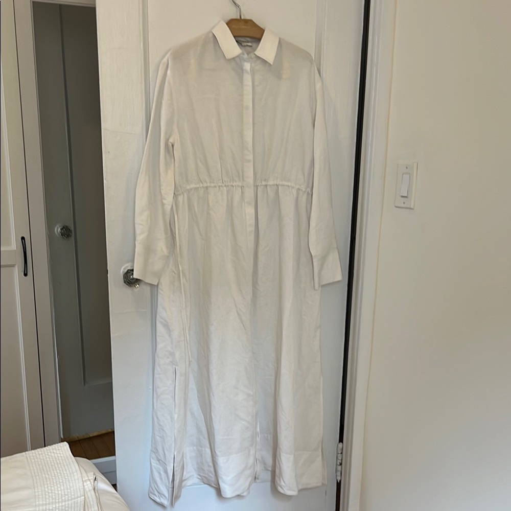 Club Monaco White Long Sleeve Dress
